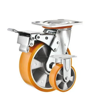 Smooth Brake Swivel Wheels Pvc pu Wheel 4/5/6/8 Inch Scaffold Caster
