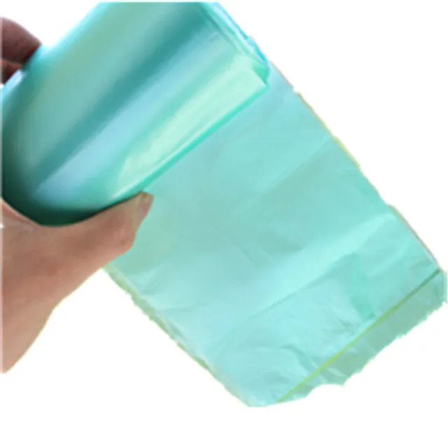 Disposable wholesale eco friendly 100% biodegradable colored plastic green garbage bag