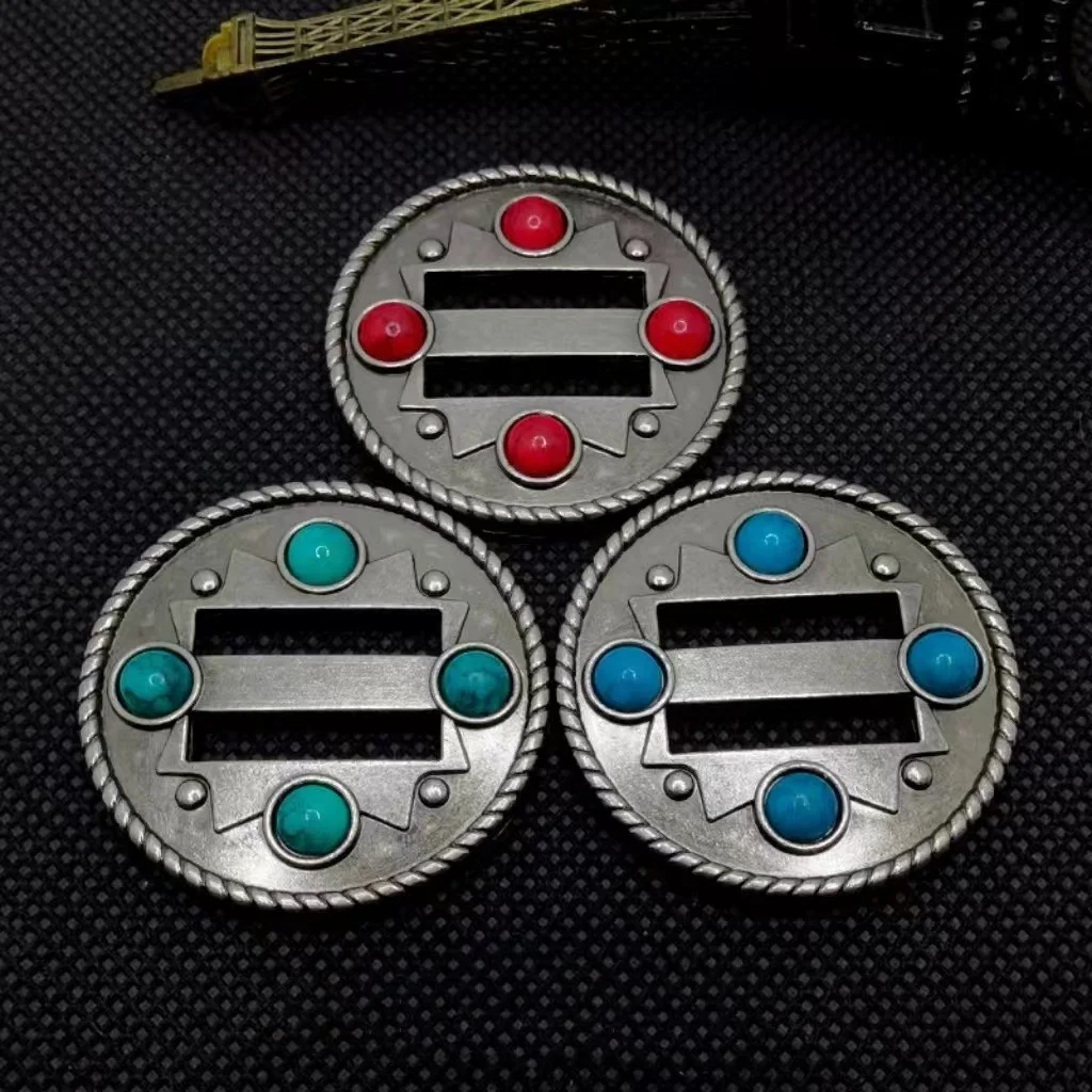 Лидер продаж Аксессуары для ремней бирюзовый Западный ковбойский ремень с пряжкой