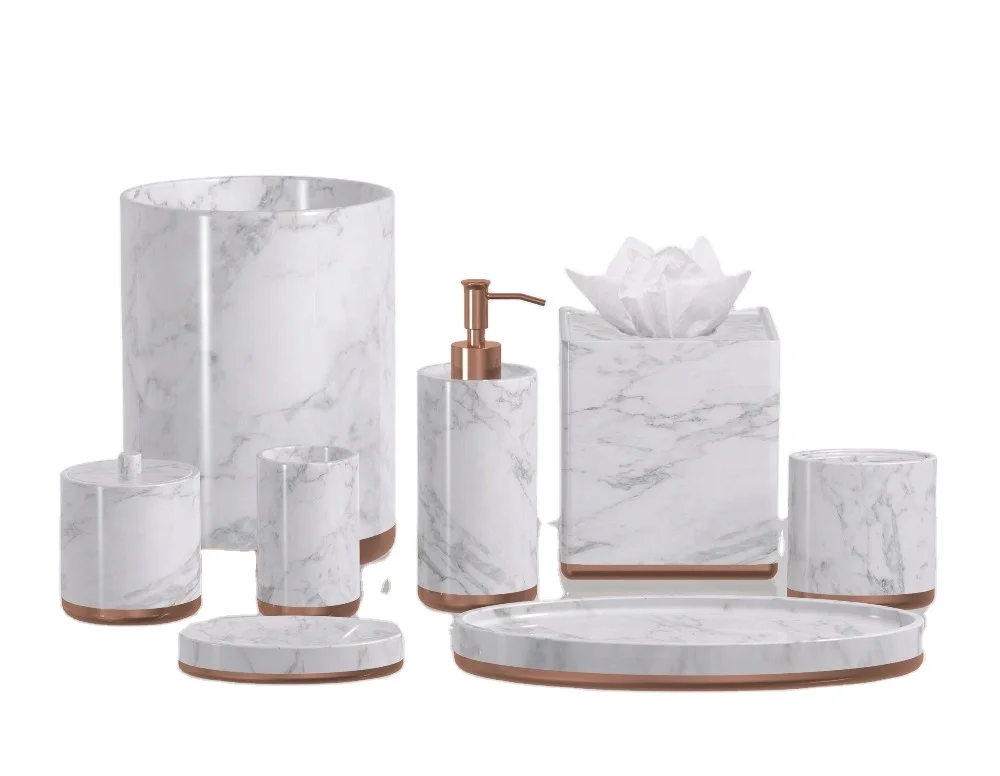 Eco Friendly Products 2023 Luxury Bathroom Products Set Bathroom Resin