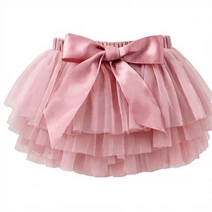 6M-3T Infant Baby Girl Toddler Girls Crocheted Solid Color Tulle Tutu Skirt with Headband Birthday Outfit