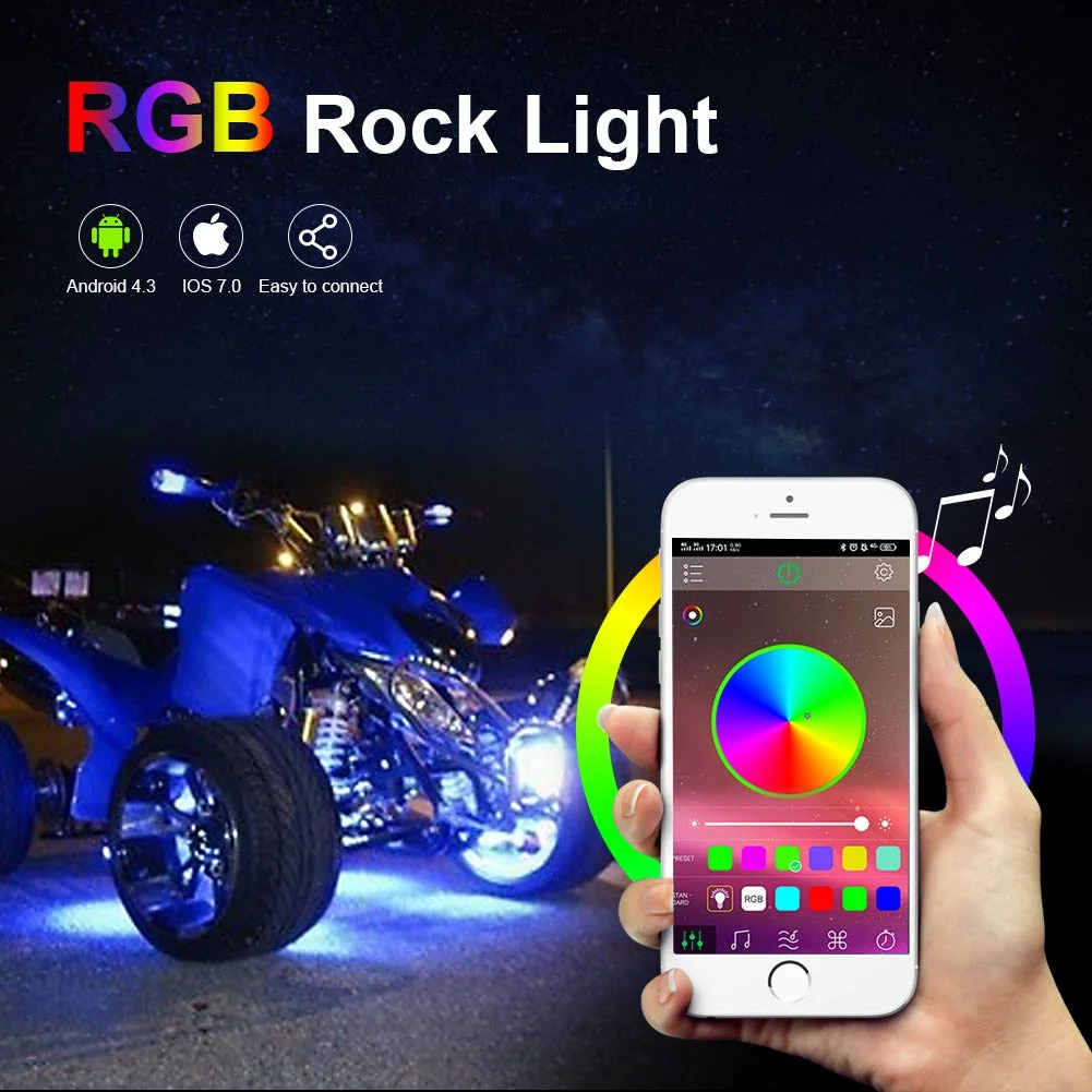 Professional Waterproof Led Pod Light 36w Brightest White Led Rock