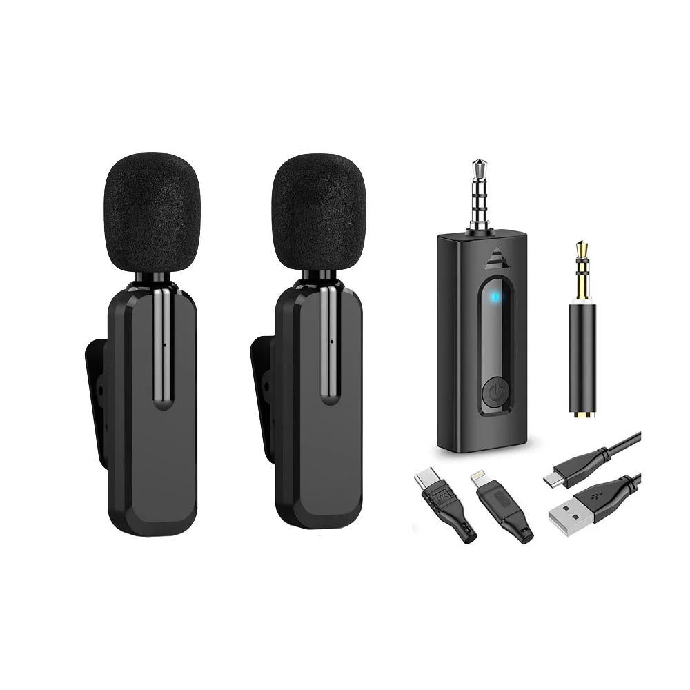 2 Microphones Sans Fil Lavalier – Micro Cravate Double Pour IPhone, Android, IPad, Réduction Bruit, Plug & Play, Idéal YouTube, TikTok, Interviews