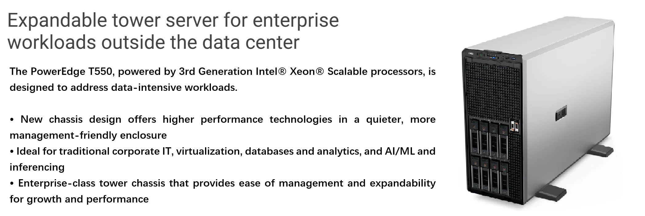 Poweredge T550 2*4310 2.1ghz 12core 2p 16g Ddr43200 8lff 2*4t Sas 7.2k