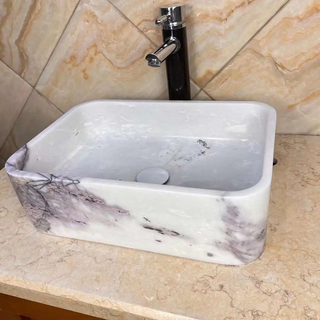 Counter Top Wash Basin Stone Hand Wash Basin Sink Milas Lilac Marble Wash Basin Price