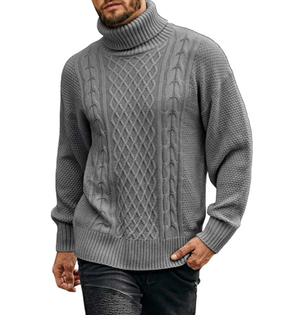 Man Knitted Sweater Turtleneck Men 