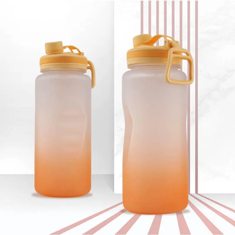 2L Big Capacity Plastic Sport Water Bottle Tritan Outerdoor Water Jug With Color Painting Eco-friendly