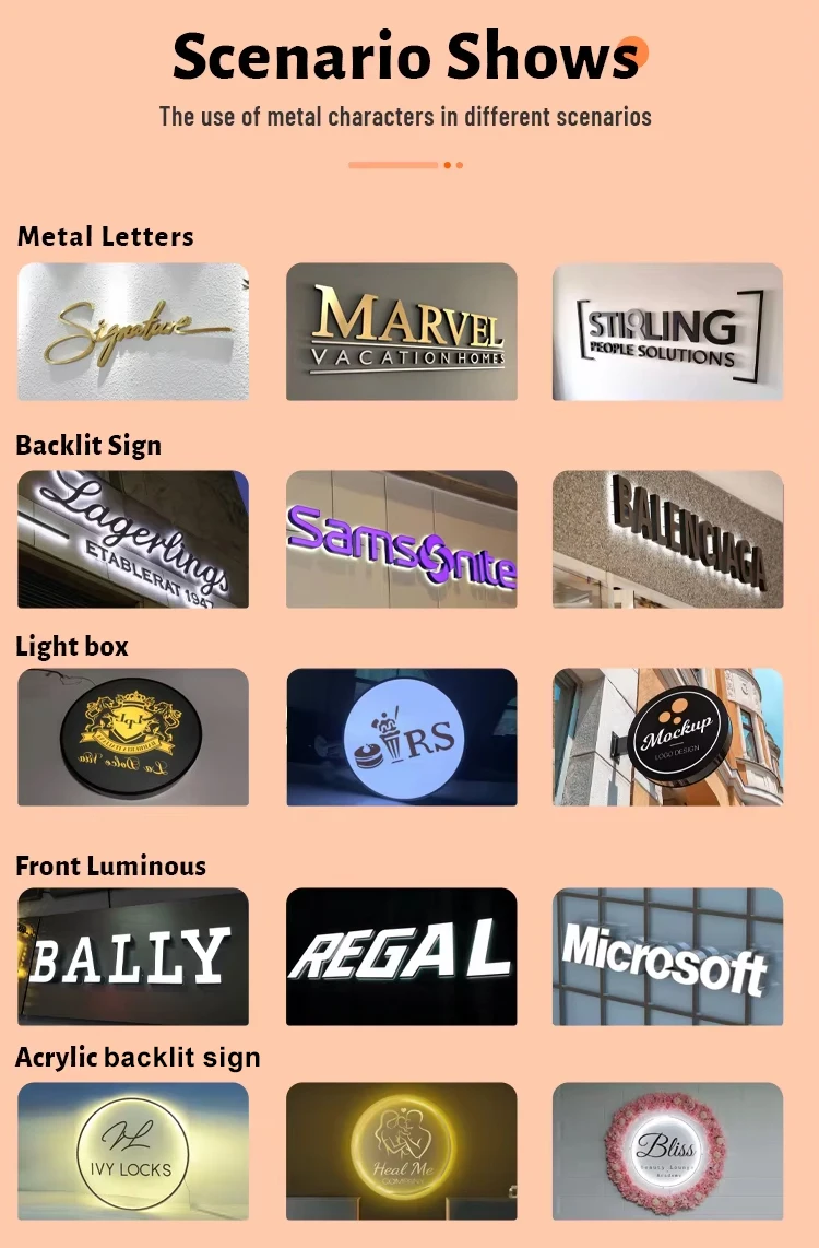 Custom Business Signs LED Signage Letters LED 3D Acrylic Led ...