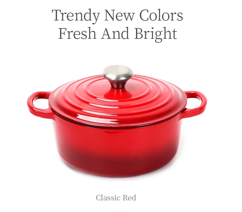 Sjp012 Factory Oem Odm Custom Casserole Oven Round Cast Iron French