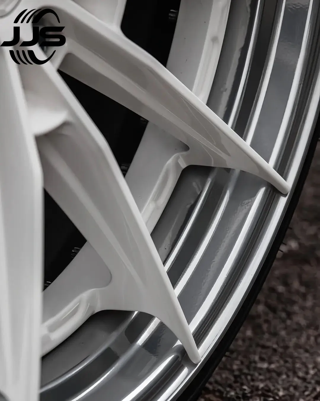 Two Spook Rims JJS Rims White Forged Two-Piece Alloy Wheels 17-23 Inch Split-Spoke ...