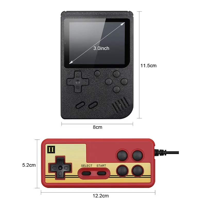New Design 3.0 inch Handheld 400 in 1 Game console 8 Bit Retro Mini Pocket Gameboy USB for child gifts