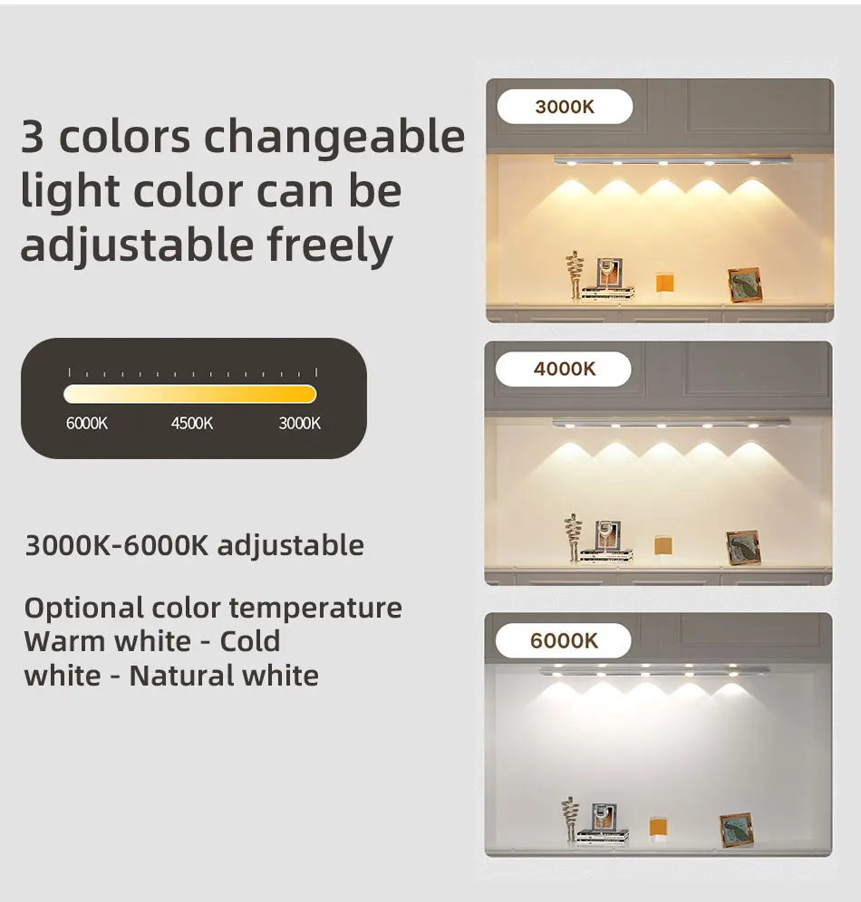 product led showcase motion sensor rechargeable light under cabinet lighting led kitchen cabinet light-40