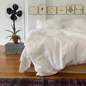 Breathable 100%  Pure French Linen Bedding Set Stone Washed Linen Bed Sheet Set