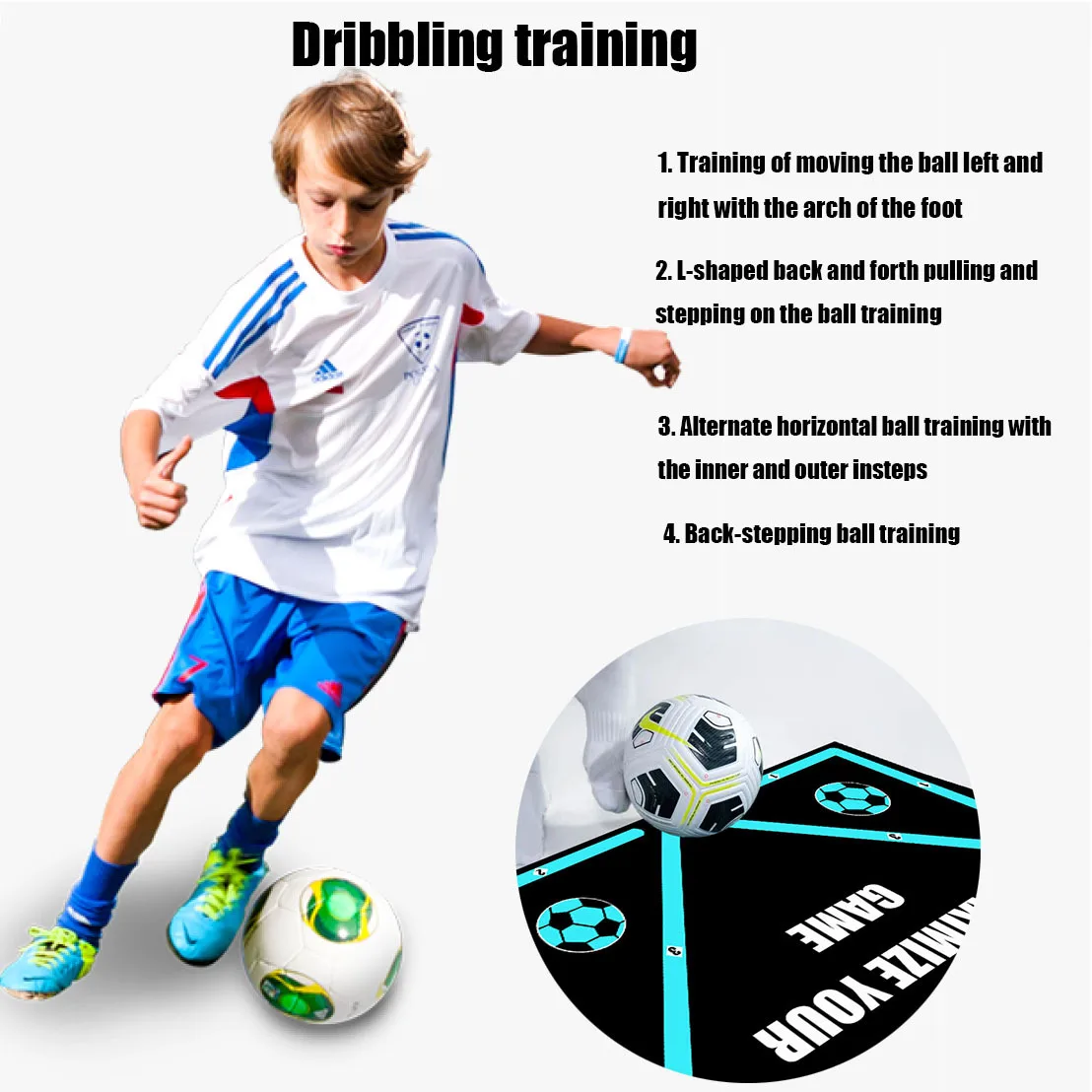 2024 New Footwork Strengthening Mat Football Training Supplies Football ...