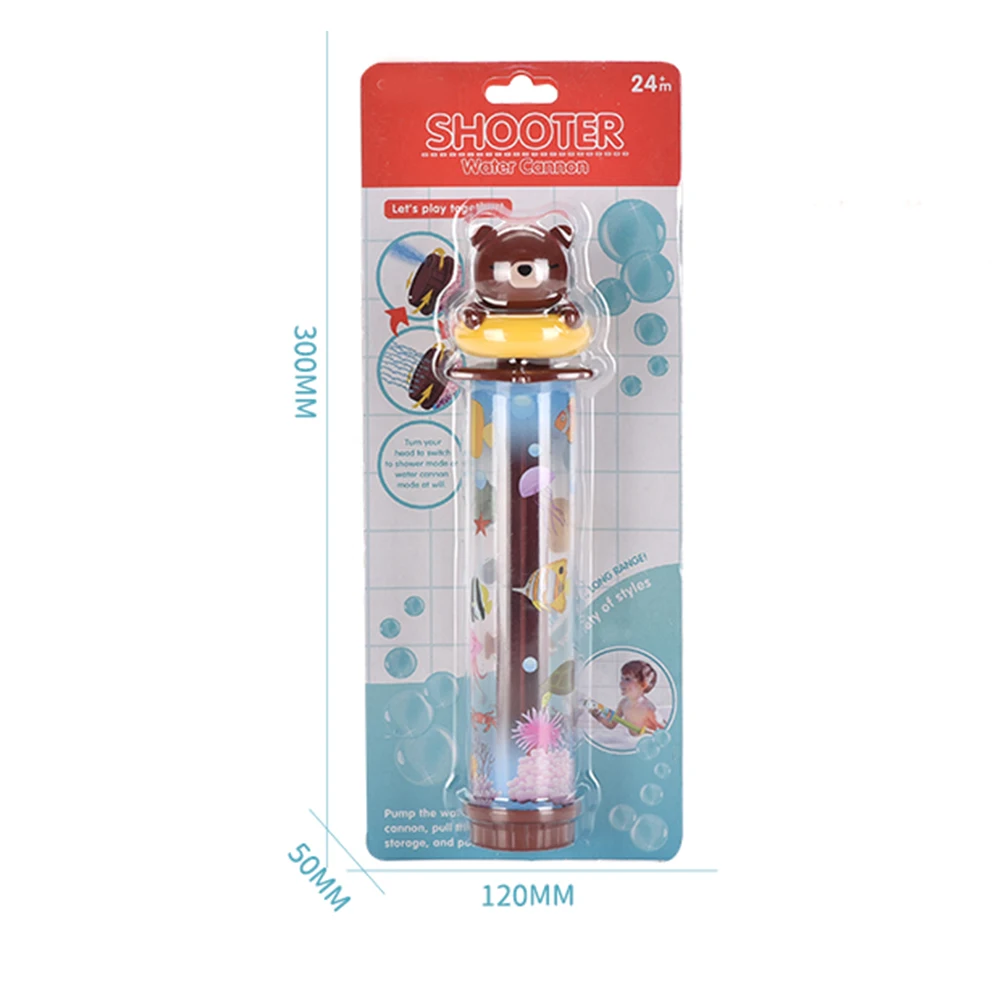Детская игрушка для купания на открытом воздухе, мультяшный водяной пистолет для душа, детские игрушки для ванной, коричневый медведь, детские водные игрушки для детей