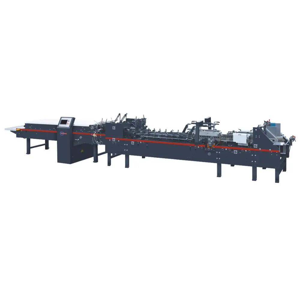 ZH-600XA Automatic Prefold Single Side Gluing Straight Line Paper Box Folder Gluer Machine