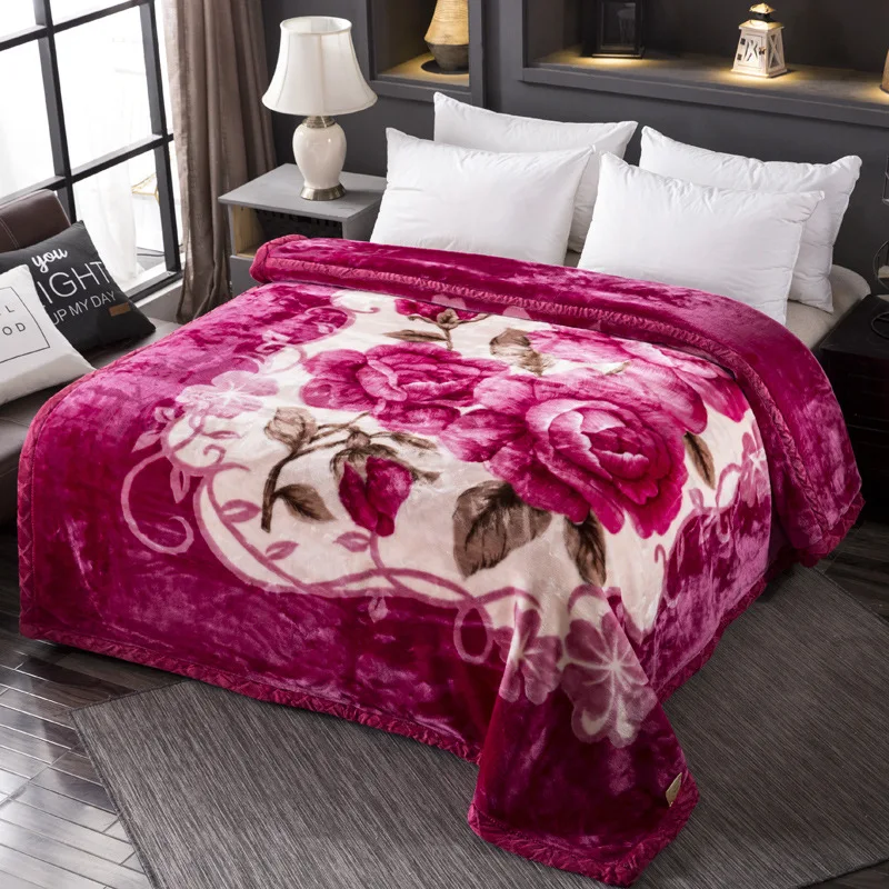 Cheap King Size Flower Mink Winter Sublimation Blanket,Manufacturers ...