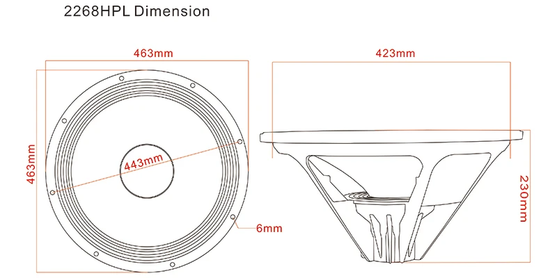 むページ 18 Inch 2268HPL Neodymium Magnet Woofer for VRX918S Subwoofer