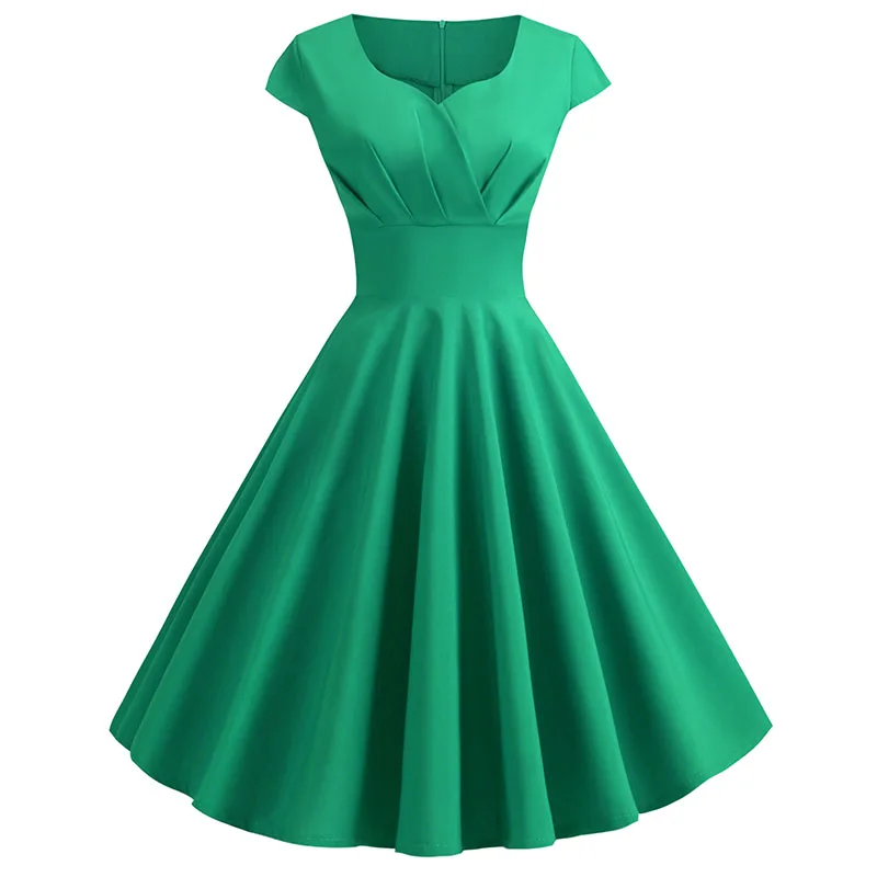 strapless open back dress Women's 50s 60s A Line Rockabilly Dress Vintage Swing Party Dress – Hiipps