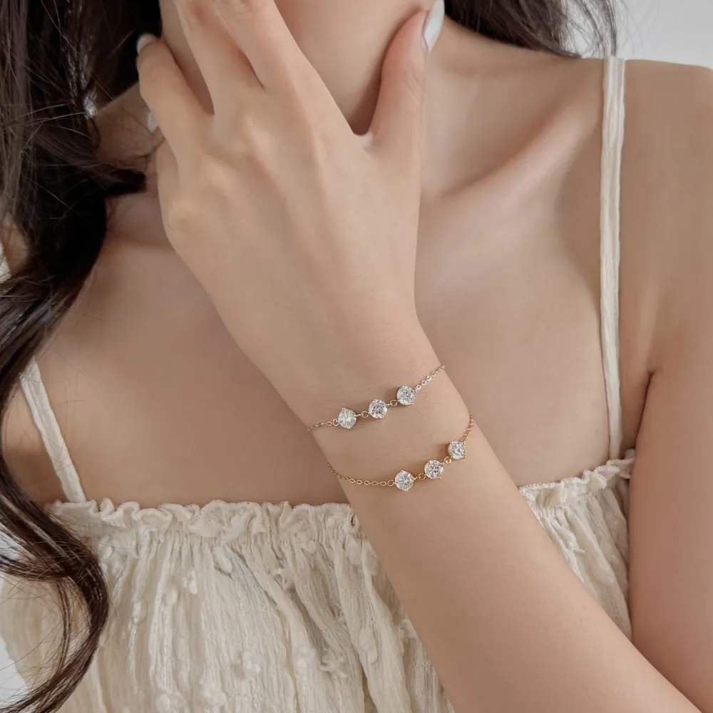KAKODIY Luxury Series 925 Sterling Silver Rhodium 18K Gold Plated Chain 5A Cubic Zirconia Charm Bracelet Women's Jewelry detail 5
