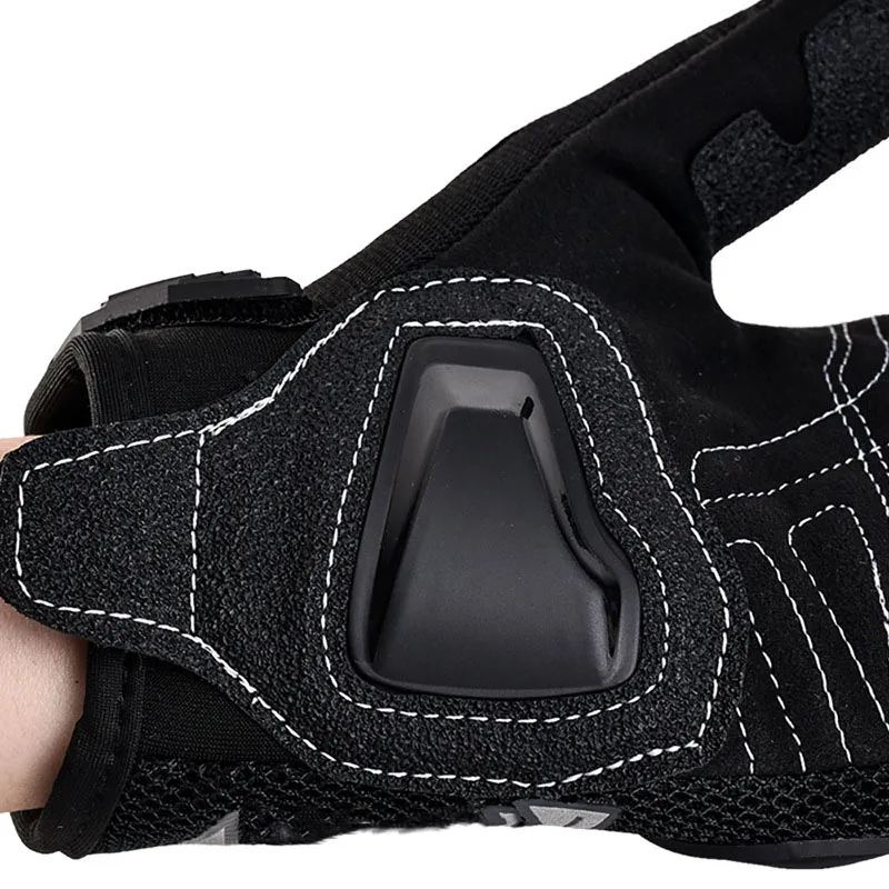 Motorcycle Riding Gloves with Touch Screen Windproof Drop-Proof PVC Material Long Finger Design for Outdoor Sports Off-Road Use