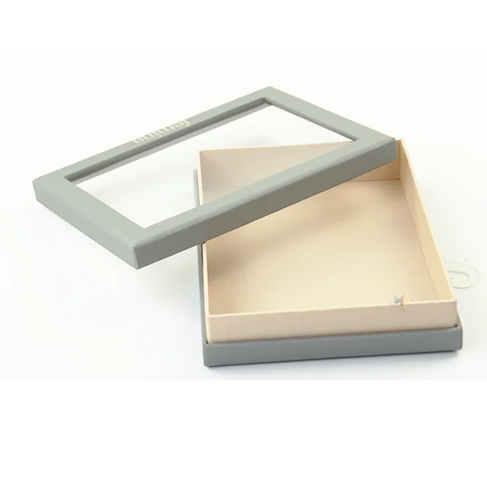 Boxes Packaging Transparent Window Small Gift Drawer Slide Paper Boxes With Clear Pvc Window Biodegradable