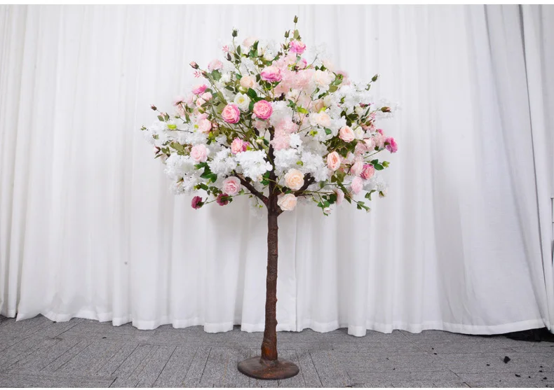 Snm195 Indoor Wedding Centerpiece Decoration Fake Flower Tree