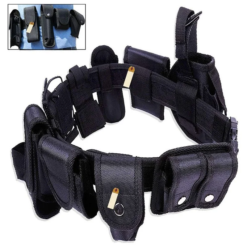 Outdoor Detachable Multifunctional Security Tactical Utility Waist Belt Nylon Adjustable Modular Equipment Outdoor Duty Belts
