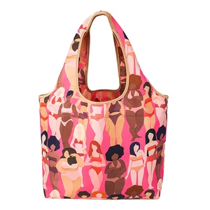 Wholesale Portable Waterproof Large Grocery Tote Reusable Foldable Custom Printed Shopping Bags