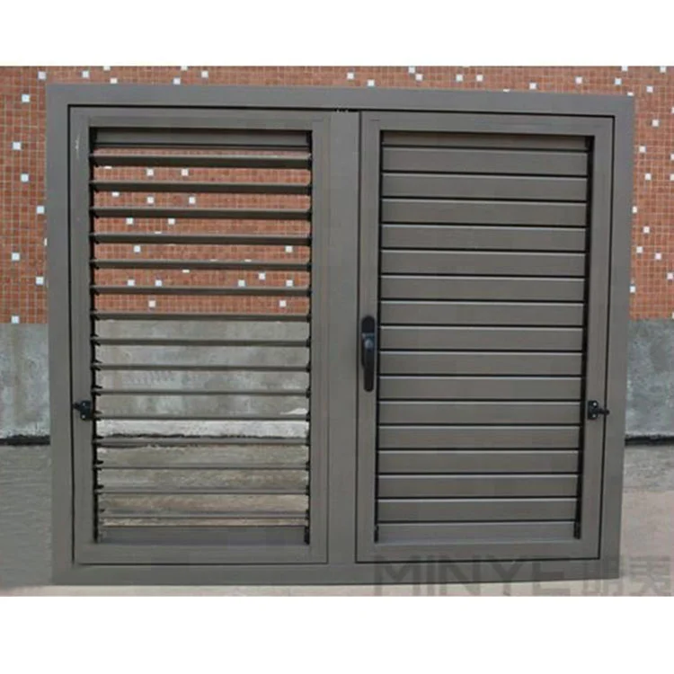 Antitheft Shutter Design Louvre Windows With Security Screen Casement