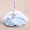 Wedding dress white rabbit blue-about 13cm 70g