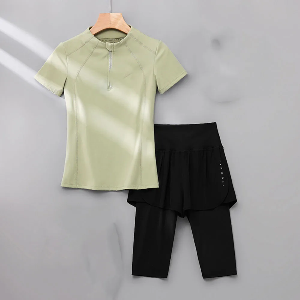 Quick Dry Smooth Comfortable Breathable Anti-Odor Short Sleeve Custom Running Fitness Women Cycling Sets 100%