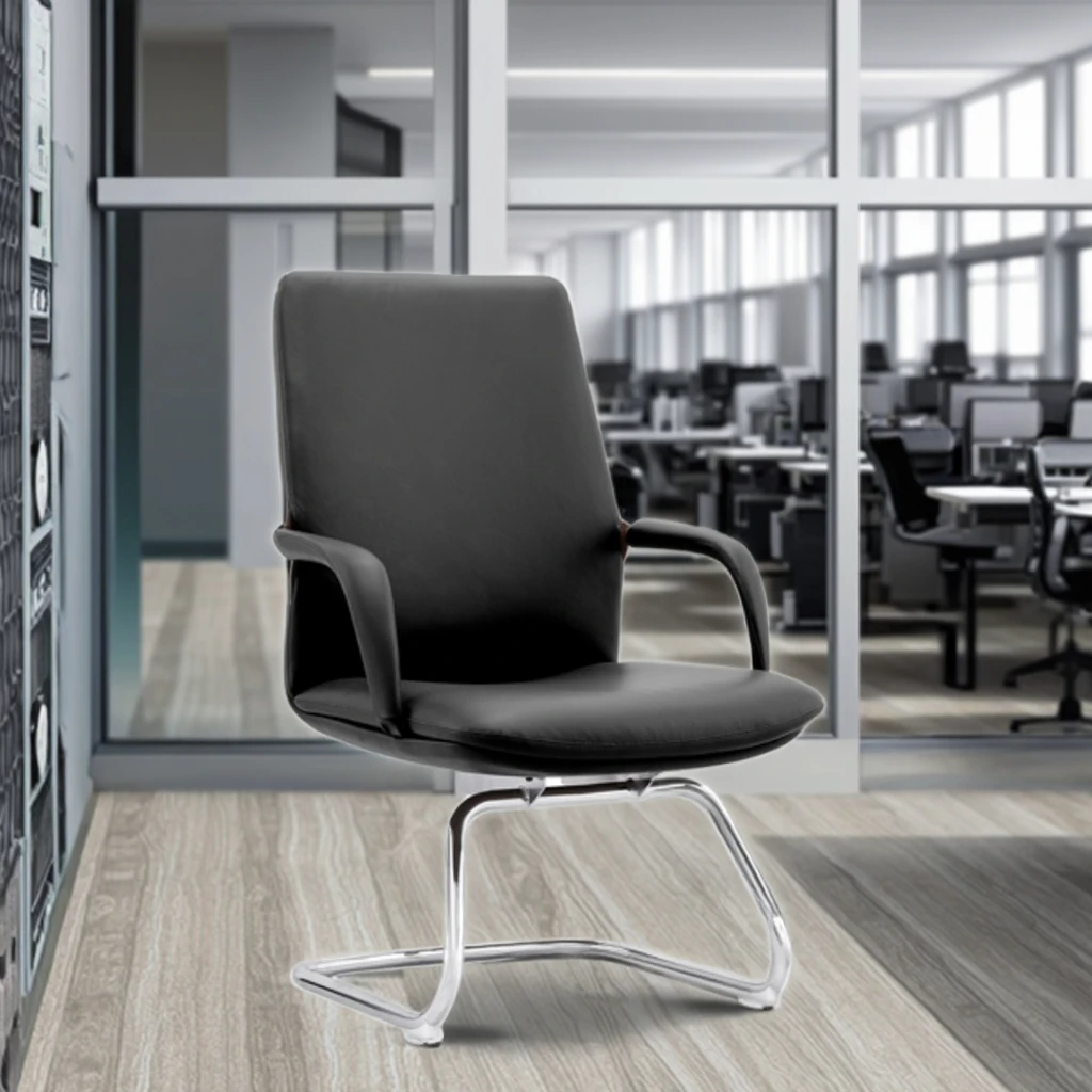 Industrial Iron Frame Executive Office Chair with Removable Cushion Pad Adjustable Height Modern Design for Hotel Reception Use 5