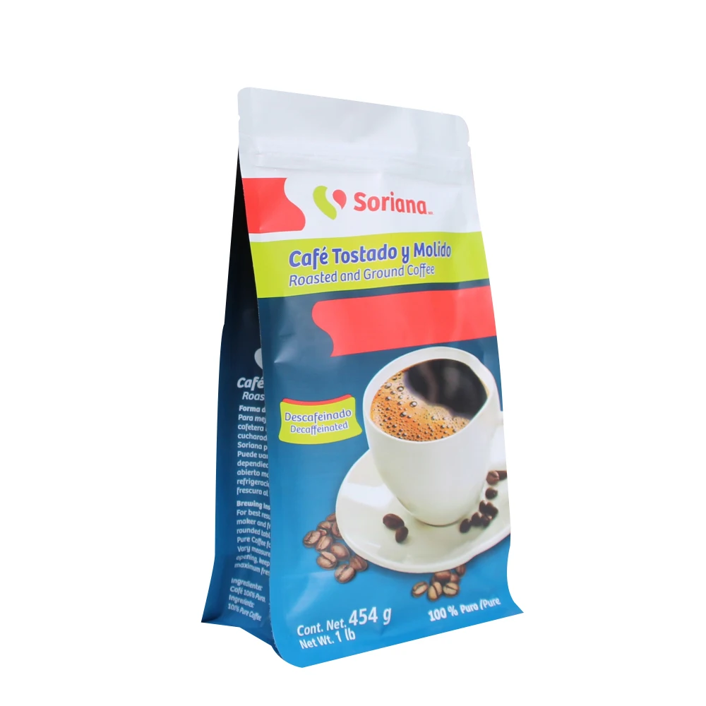 Matte White Printed Coffee Sachet Custom Printed  Bags Stand up Plastic Coffee Bag
