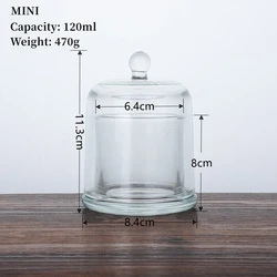 Hot Sale High Quality 730ml Empty Glass Candle Jars and Container with Lid Home Decorative Candle Jar