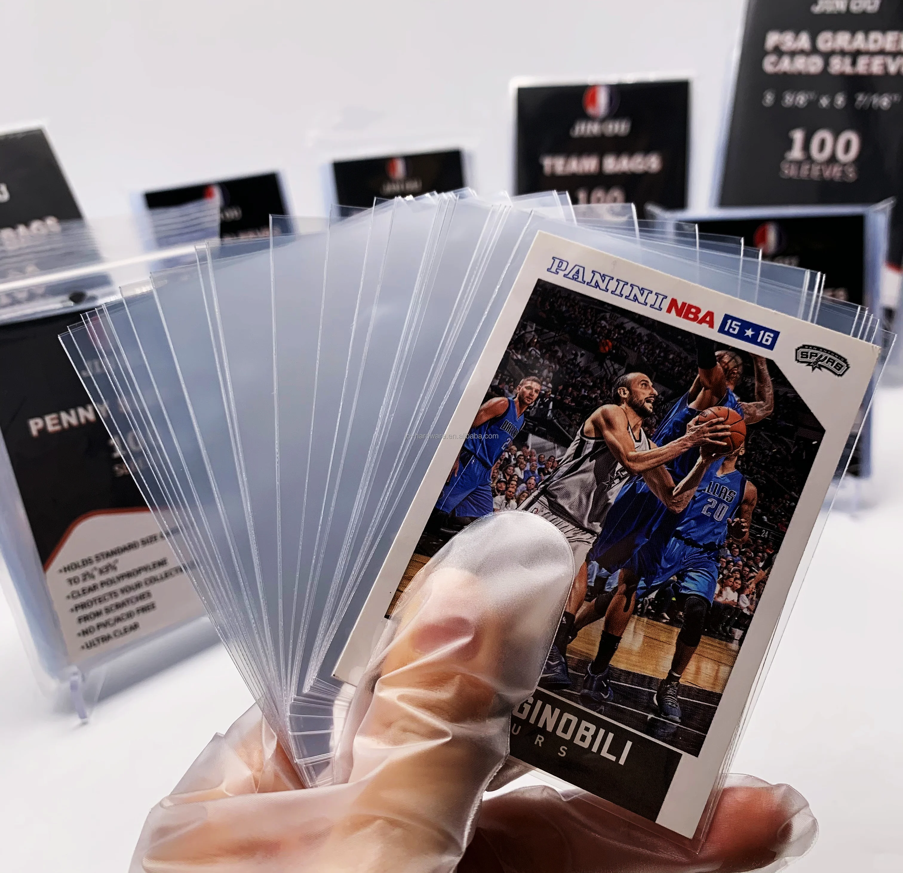 panini card sleeves 200 Hard Plastic, 3