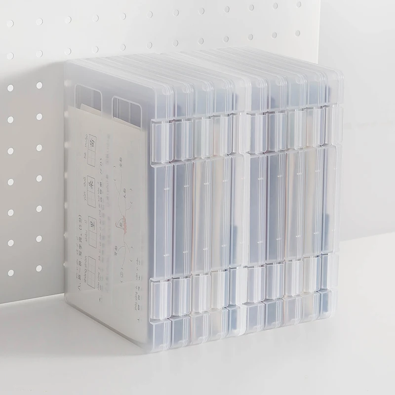 Customization A5 File Portable Project Case Plastic clear Multifunctional File Storage Box for 5.83" X 8.27" Letter Paper