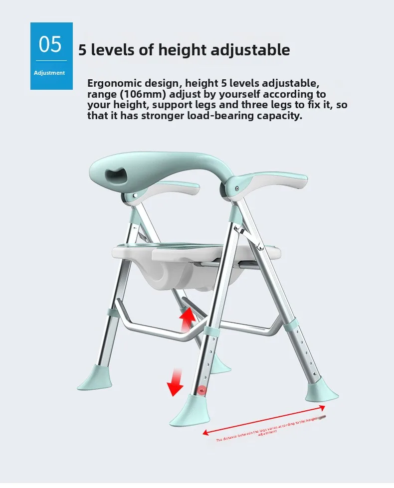 product alloy shower chair for elderly folding bath chair with anti slip feature convenient bathroom safety equipment-10