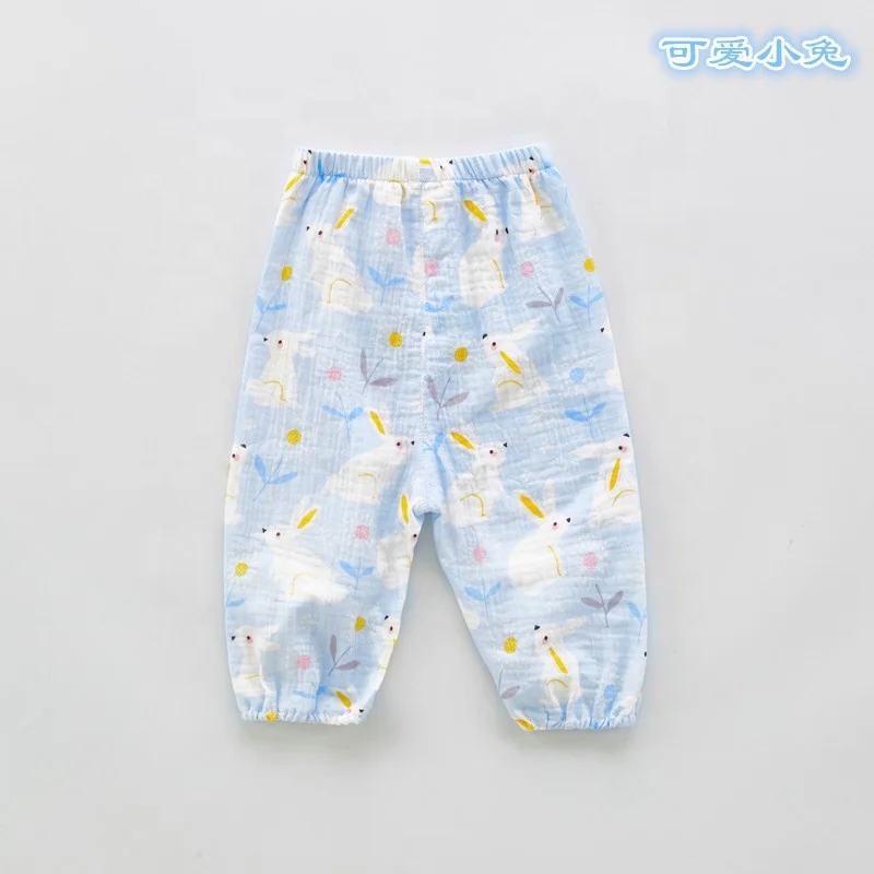 Детские брюки из крепа с принтом предотвращающие появление комаров, детские брюки, крутые и дышащие летние подвесные брюки-шаровары