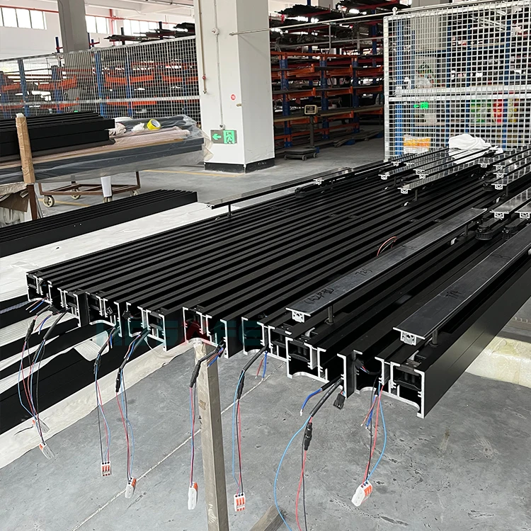 Commercial Automatic Glass Sliding Door System Aluminium Frame Frameless Smart Glass Sensor Magnetic Levitation Automatic Door