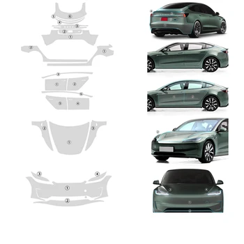 Tesla Model 3 Highland Performance Version 2024-Up special vehicle cutting TPU7.5MIL matte transparent auto film self-healing