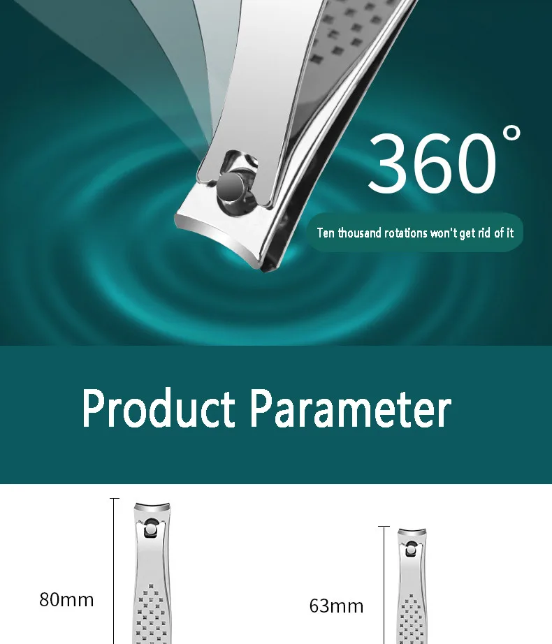product factory hot sale stainless steel folded nail clipper beauty tool toe nail cutter-8