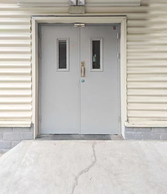 For UL Fire-Rated Steel Door Steel Glass for Commercial Building Apartment Use for Exterior Factory Direct