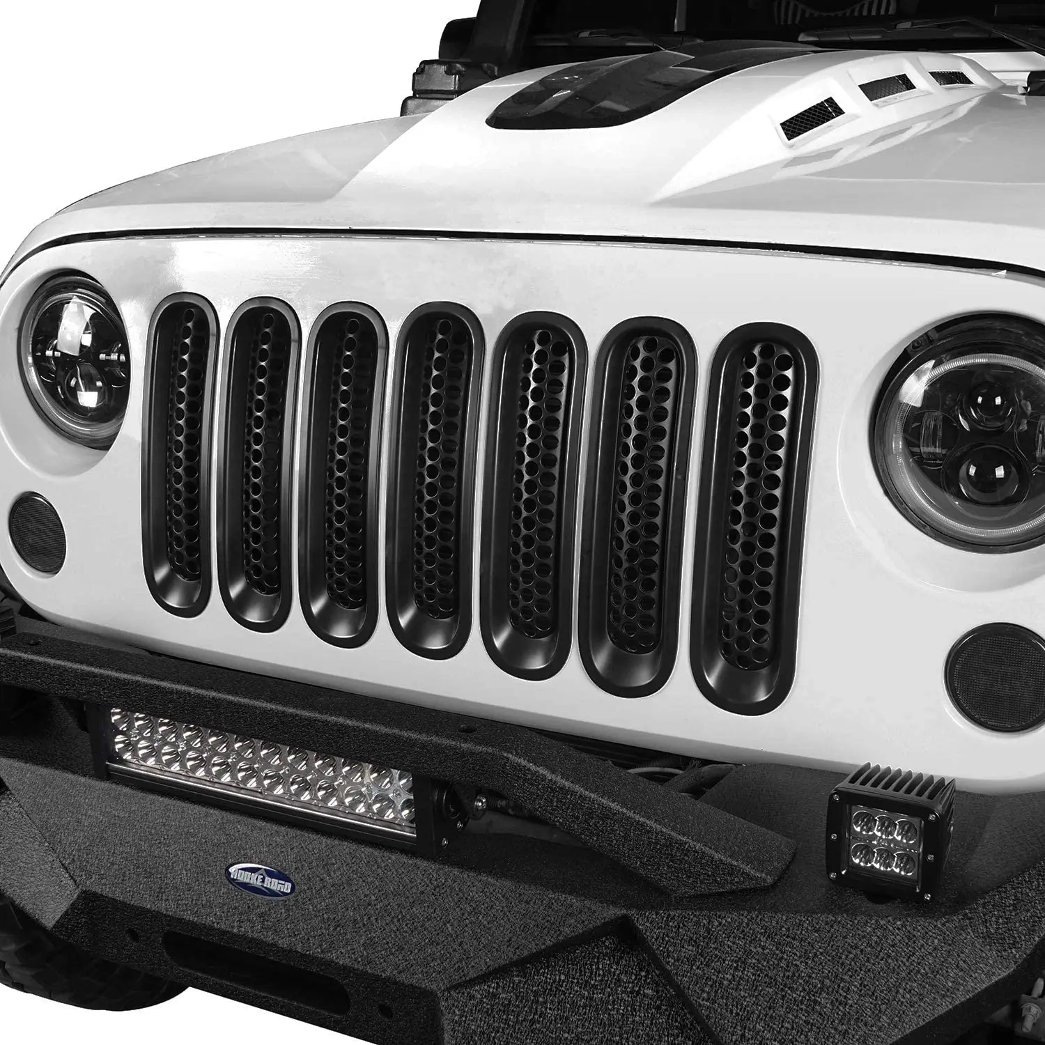 Front Mesh Grill Honeycomb Grille Trim Inserts Cover Black For Jeep  Wrangler Jk Exterior Auto Accessories - Buy Front Grille For Jeep,Honeycomb  Mesh Grille,Car Grille Product on 