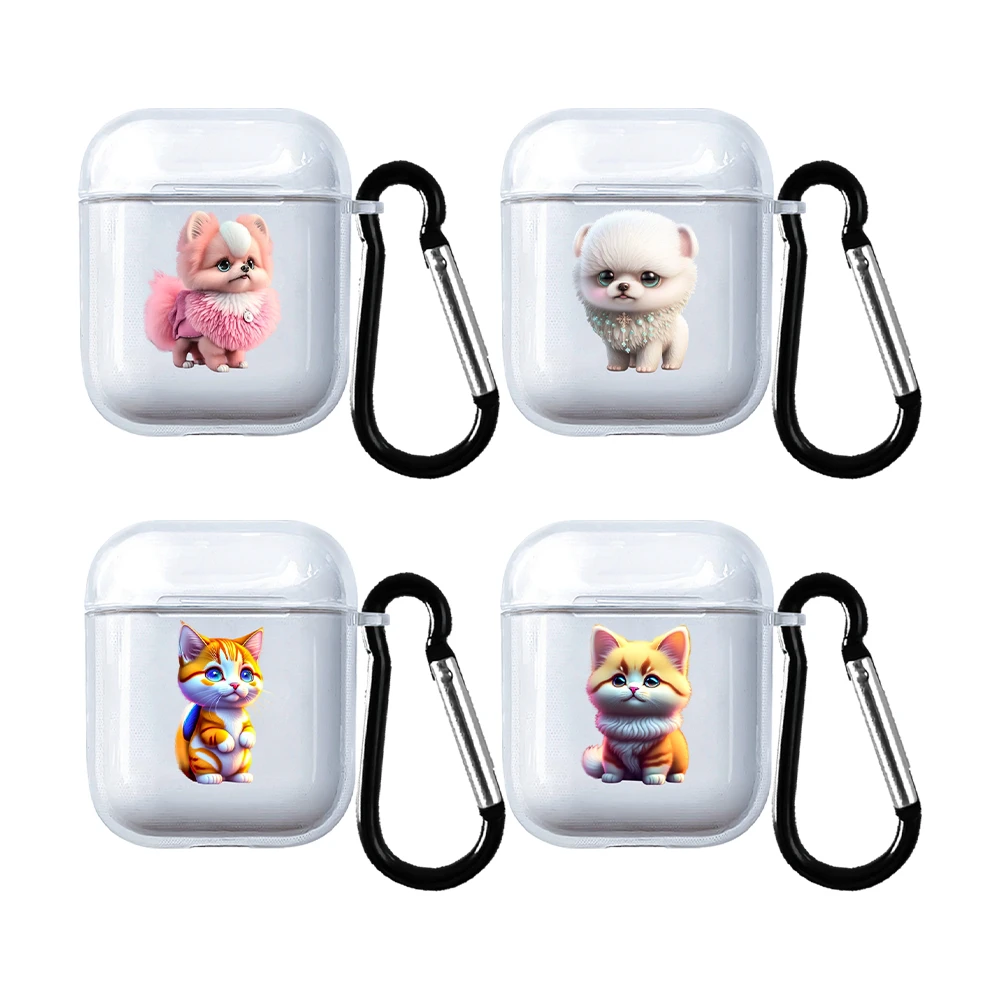 TWS cartoon Cute pet dog cat silicone case for airpods 1 2 3