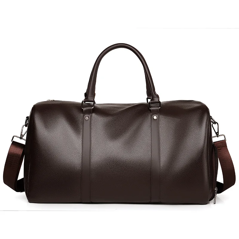 Large Capacity PU Leather Duffle Tote Bag Custom Style Luxury Designer Shoulder Travel Bag Women Men Sport