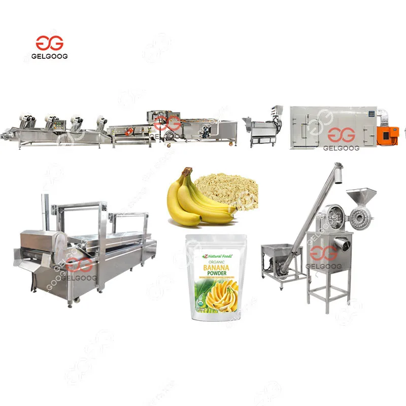 Complete Green Banana Plantain Powder Processing Dry and Flour Machine Slice Banana Powder Making Machine Slicer