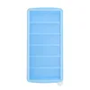 Six blue with lids