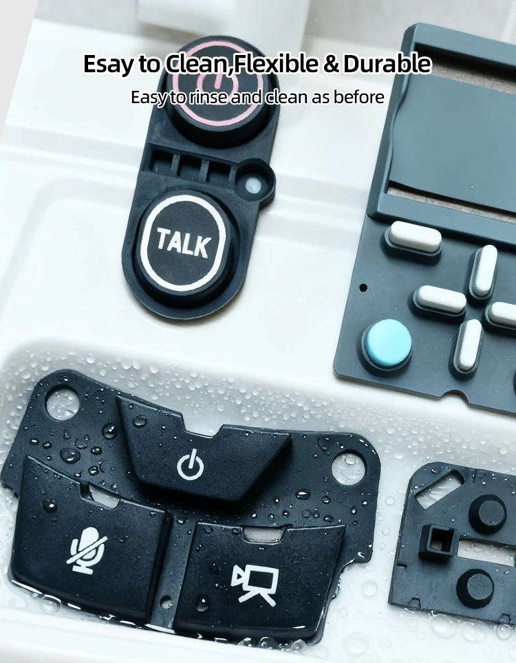 Multi-Purpose Customized Silicone Keypads Tailored Size/Shape/Color Remote Controls for Coffee Makers/Blenders Smart Light
