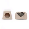 Off white Color Heated Cat Bed Cave New Fashion Collapsible Pet Bed Cave NO 6